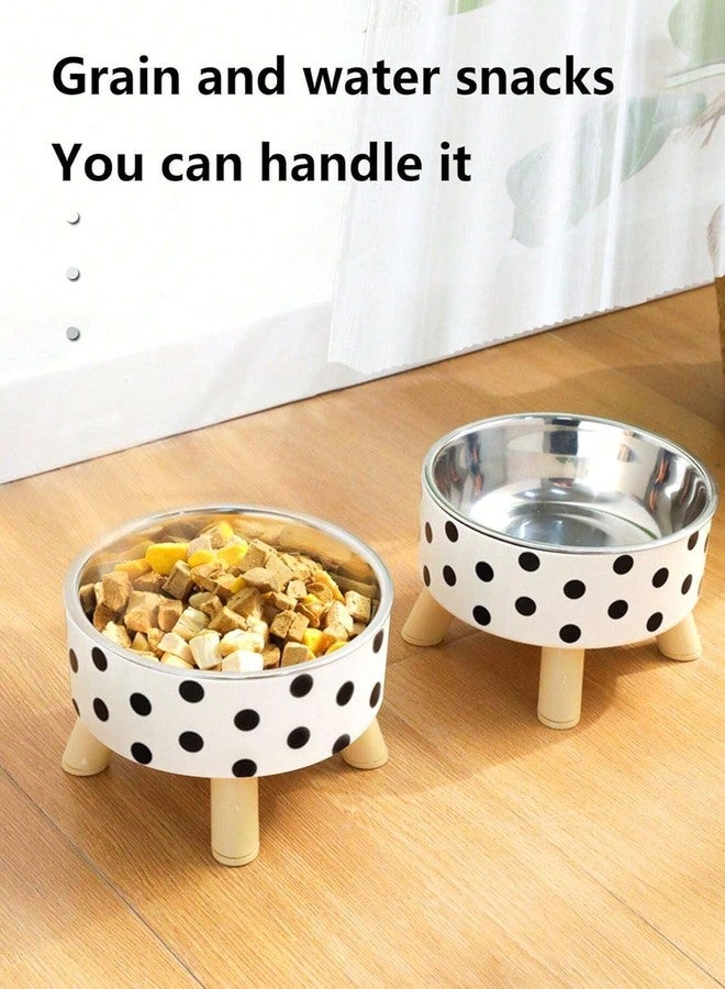 Mixen Pet Bowl for Flat-Faced Cats and Small Dogs, Tilted Elevated Cat Food Bowls No Spill, Anti-Skid Pet Feeder Bowl with Stainless Steel Dog Food & Water Bowl, Dishwasher Safe - Image 3